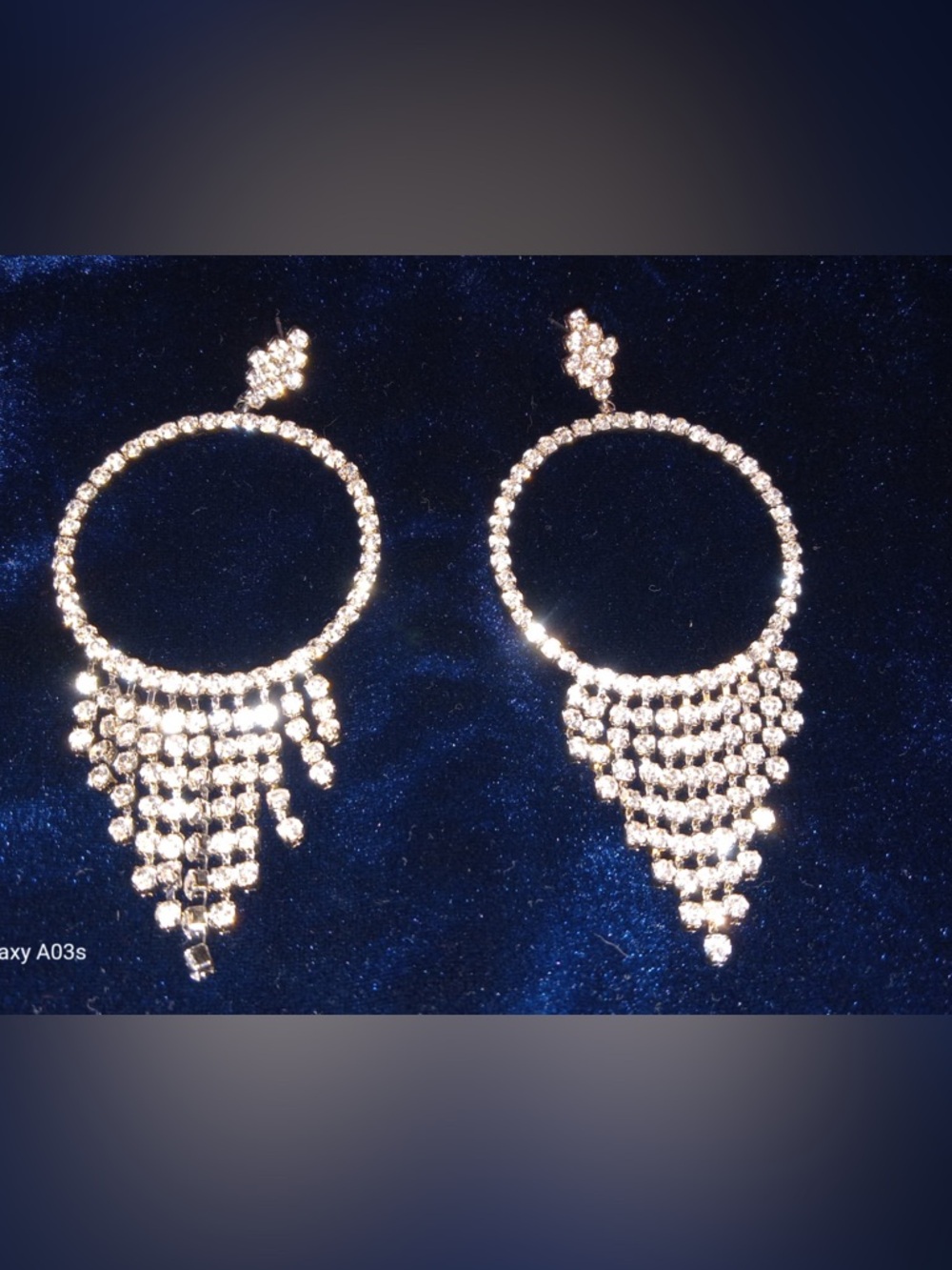 Hoop Earrings with faux rhinestones